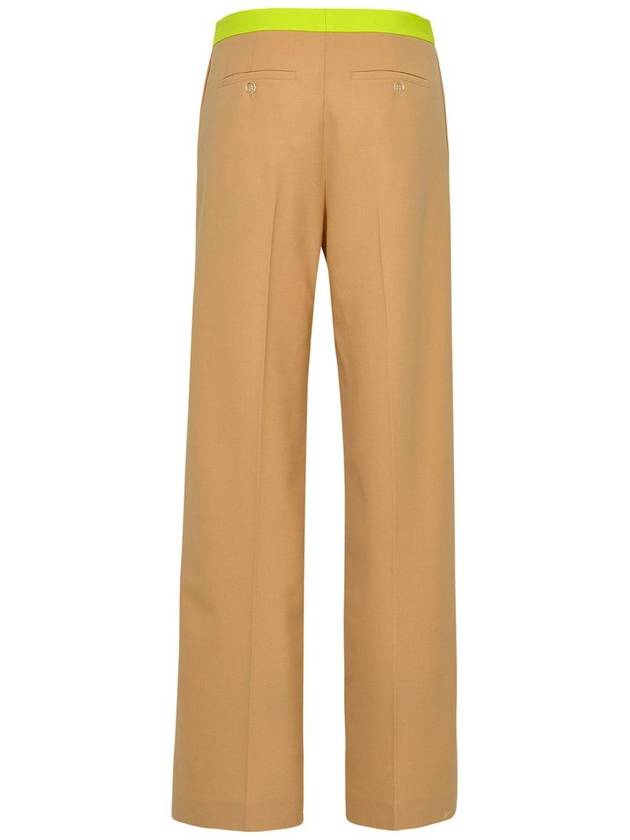 viscose wool straight pants camel - OFF WHITE - BALAAN 4