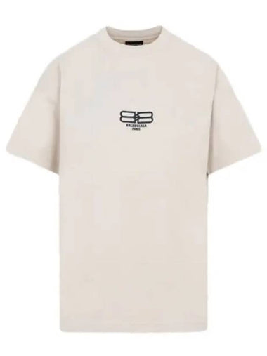 Women s BB logo short sleeve beige 612965 TMVG7 - BALENCIAGA - BALAAN 1