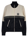 Logo Zip-Up Jacket White Black - AMI - BALAAN 2