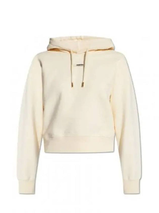 Le Sweatshirt Gros Grain Cotton Hoodie Light Beige - JACQUEMUS - BALAAN 2