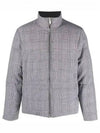 4 Bar Check Reversible Padded Jacket Black White - THOM BROWNE - BALAAN 2