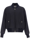 4 Bar Oversized Down Bomber Jacket Navy - THOM BROWNE - BALAAN 2