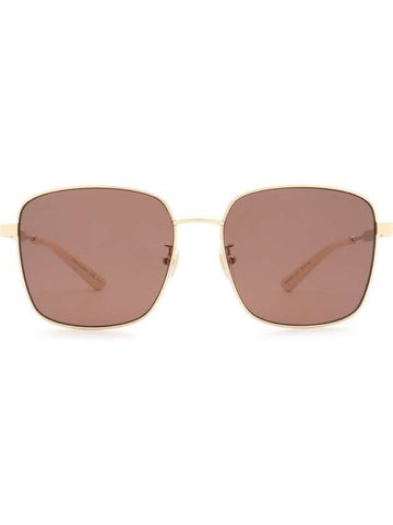 Eyewear Square Metal Sunglasses Brown - GUCCI - BALAAN.