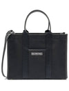 Logo Print Canvas Shopper Tote Bag Black - BALENCIAGA - BALAAN 3