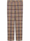 Check Wool Straight Pants - GUCCI - BALAAN 1