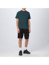 Pisato Effect Logo Patch Short Sleeve T-Shirt Bottle Green - STONE ISLAND - BALAAN 5