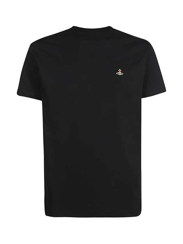 ORB Logo Cotton Short Sleeve T-Shirt Black - VIVIENNE WESTWOOD - BALAAN 3