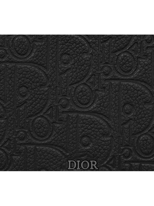 Zipper Long Wallet Black Dior Gravity Leather - DIOR - BALAAN 4