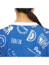 Women's Sweatshirt Long Sleeve T-Shirt Blue - HORN GARMENT - BALAAN 8