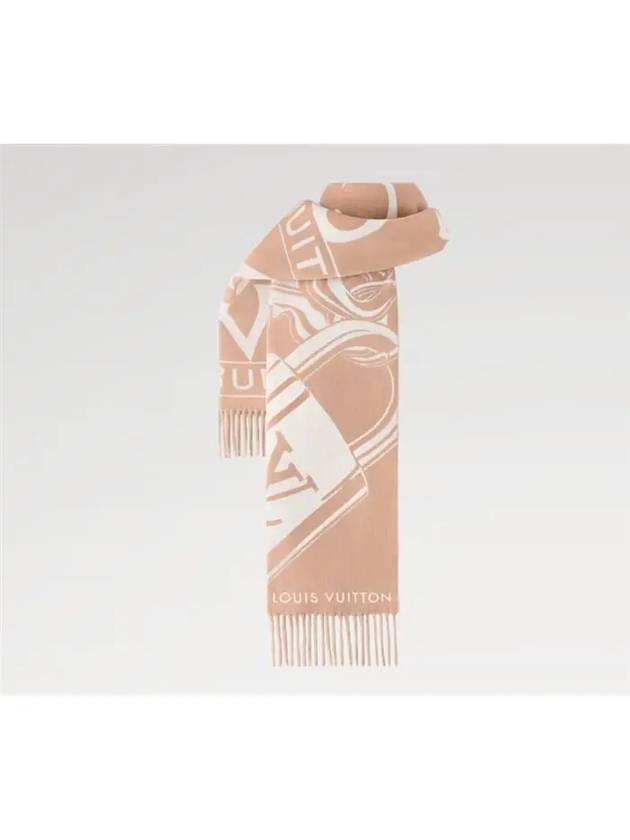 Lock And Key Scarf Saffron - LOUIS VUITTON - BALAAN 3