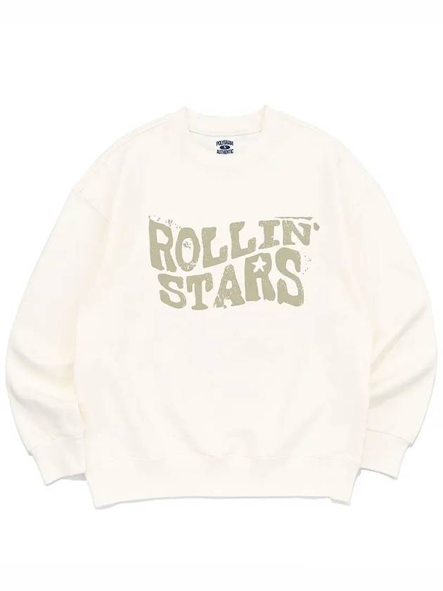 Rolling Star Sweatshirt Ivory - POLYGRAM - BALAAN 5