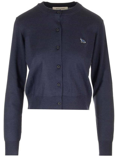 Baby Fox Patch Regular Cardigan Blue - MAISON KITSUNE - BALAAN 2