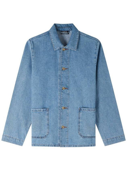 Kerlouan Logo Denim Jacket Pale Blue - A.P.C. - BALAAN 2