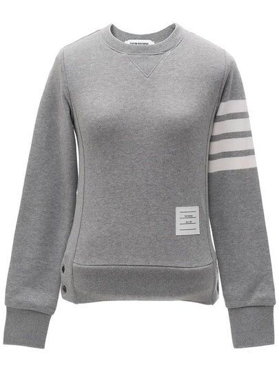 Engineered 4 Bar Stripe Loopback Jersey Knit Crewneck Sweatshirt Light Grey - THOM BROWNE - BALAAN 2