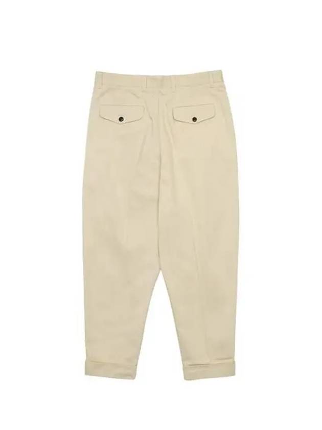 oversized carrot fit cotton straight pants vanilla - AMI - BALAAN 3