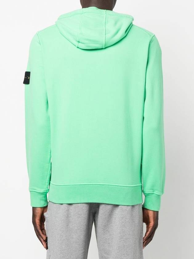 Wappen Patch Cotton Fleece Hoodie Light Green - STONE ISLAND - BALAAN 5