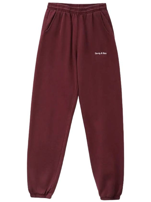 Classic Logo Track Pants Merlot Wine - SPORTY & RICH - BALAAN 1