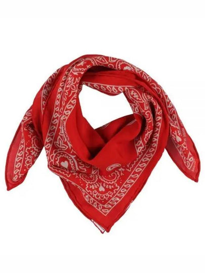 Paisley Heart Logo Print Muffler Red - AMI - BALAAN 2