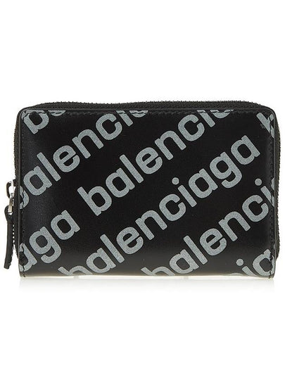 All Over Logo Zip Around Half Wallet Black - BALENCIAGA - BALAAN 2