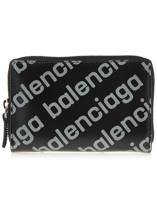 logo zipper wallet black - BALENCIAGA - BALAAN.