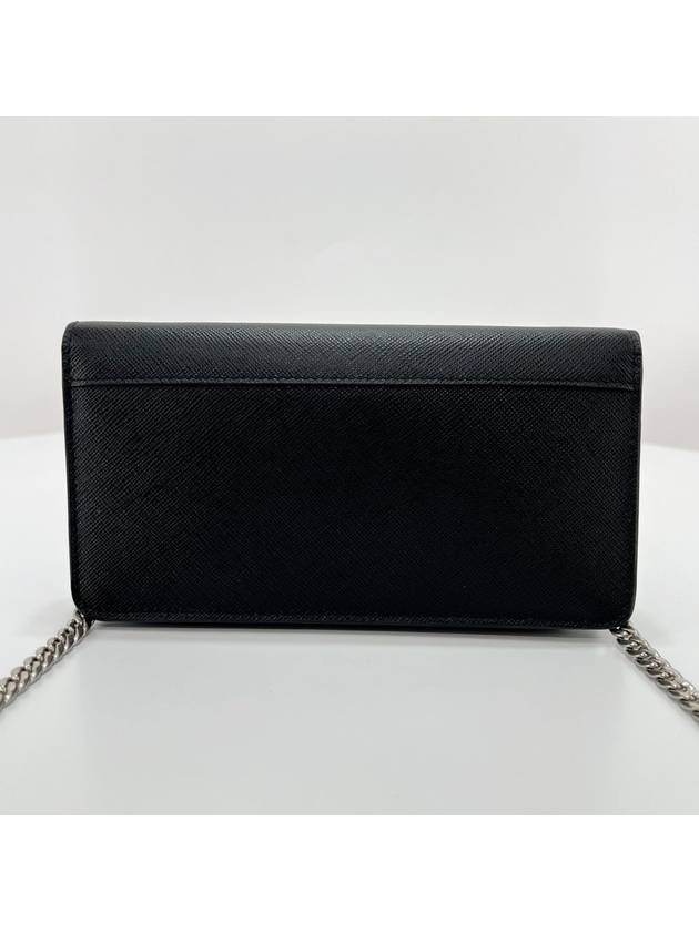 Saffiano chain cross bag black 1DH044 - PRADA - BALAAN 5