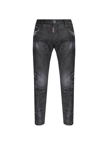 Cool Guy Logo Cotton Jeans Black - DSQUARED2 - BALAAN 1