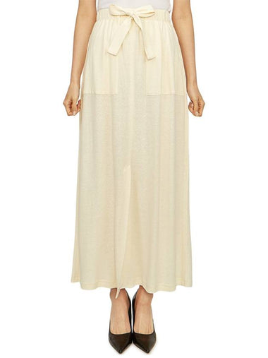 Mia Long A-Line Skirt Ivory - MAX MARA - BALAAN 1