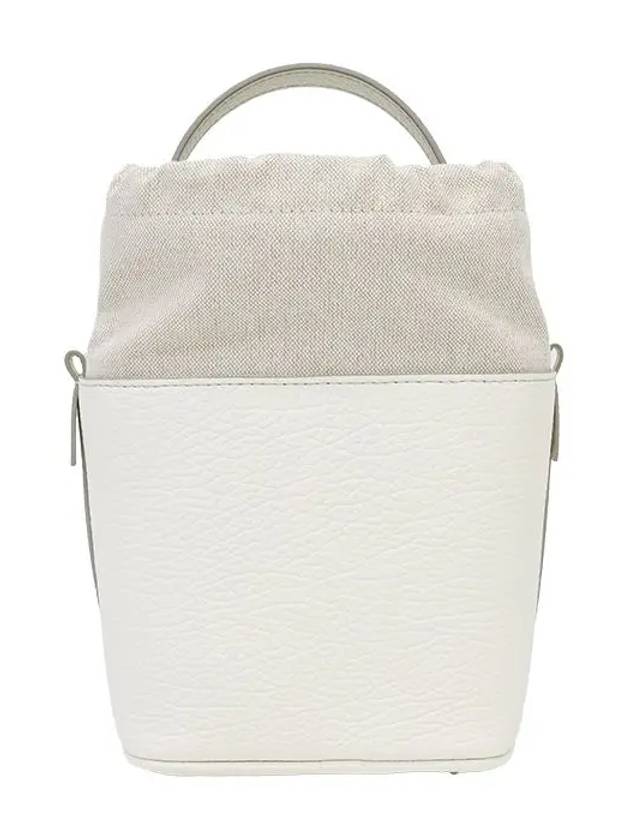 5AC Number Logo Texture Leather Bucket Bag Ivory - MAISON MARGIELA - BALAAN 8