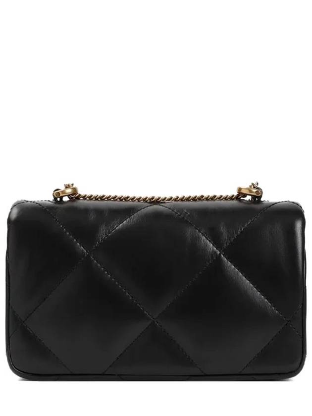 Kira Diamond Quilted Flap Cross Bag Black - TORY BURCH - BALAAN 3