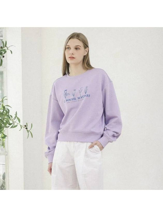 Four Flowers Sweat Shirts LAVENDER - LE SOLEIL MATINEE - BALAAN 2