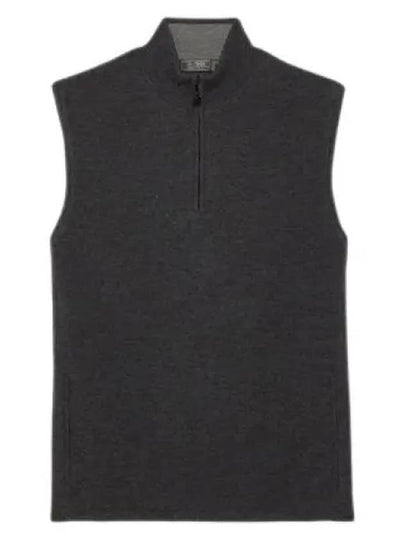 Men's Neck Zip Merino Wool Dunes Vest Dark Grey - G/FORE - BALAAN 2