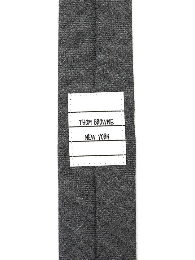 Three-Line Engineer Stripe Wool  Neck Tie Dark Grey - THOM BROWNE - BALAAN 9