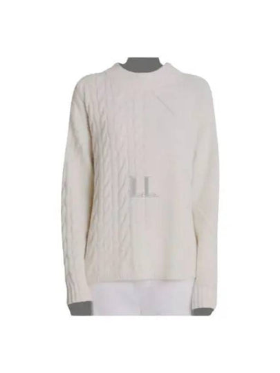 Accordo Cashmere Wool Knit Top White - MAX MARA - BALAAN 2