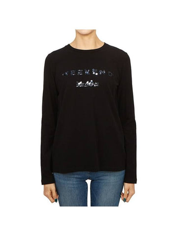 Siamese Long Sleeve T-Shirt Black - MAX MARA - BALAAN 1