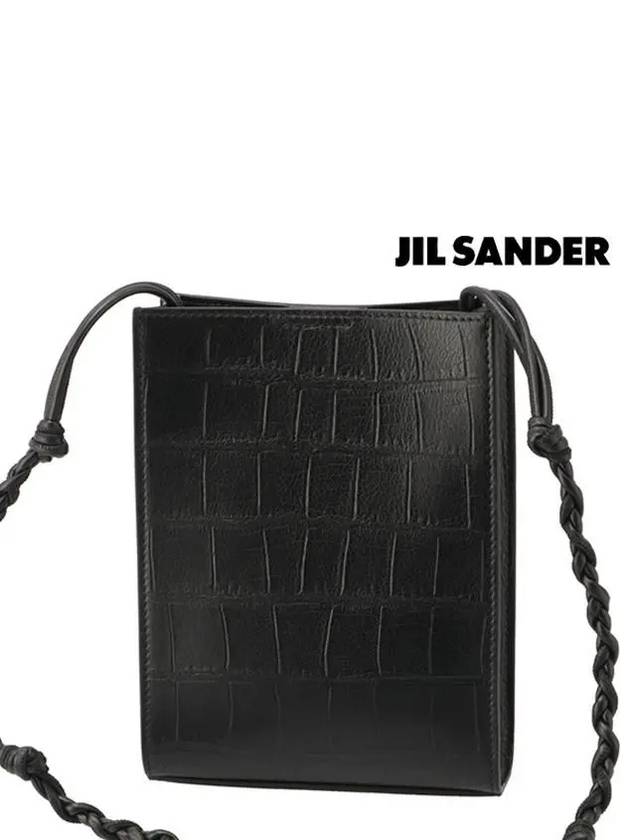 Tangle Small Leather Cross Bag Black - JIL SANDER - BALAAN 4