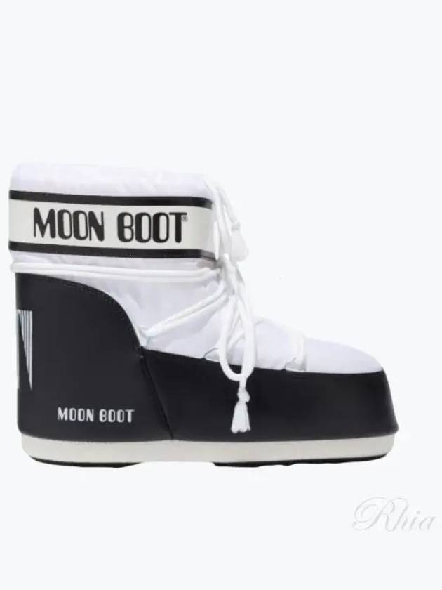 Icon Low Nylon Snow Boots Black White - MOON BOOT - BALAAN 2