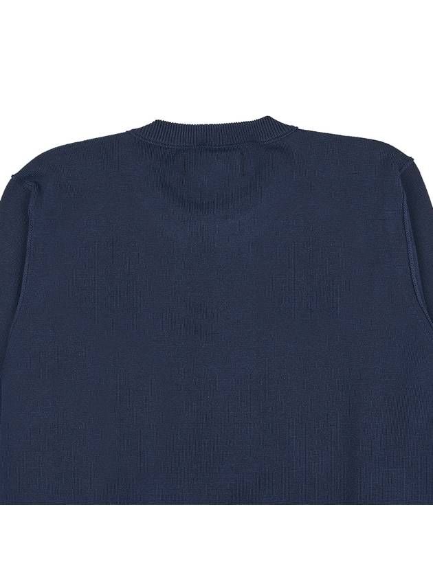 Logo Patch Knit Top Navy - STONE ISLAND - BALAAN 8