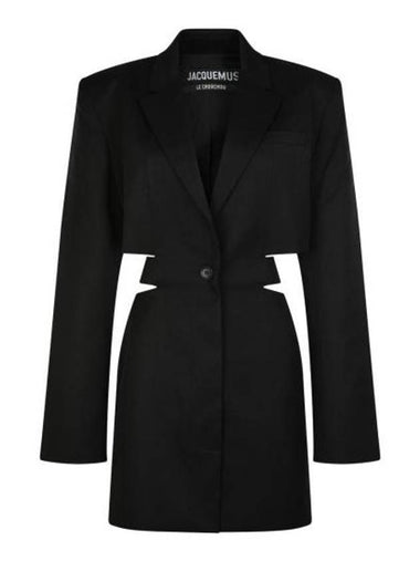 La Robe Bari Blazer Midi Dress Black - JACQUEMUS - BALAAN 1