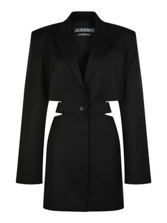 La Robe Bari Blazer Midi Dress Black - JACQUEMUS - BALAAN 1