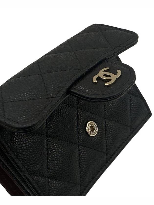 Classic Small Flap Wallet Caviar Gold AP0230 - CHANEL - BALAAN 7