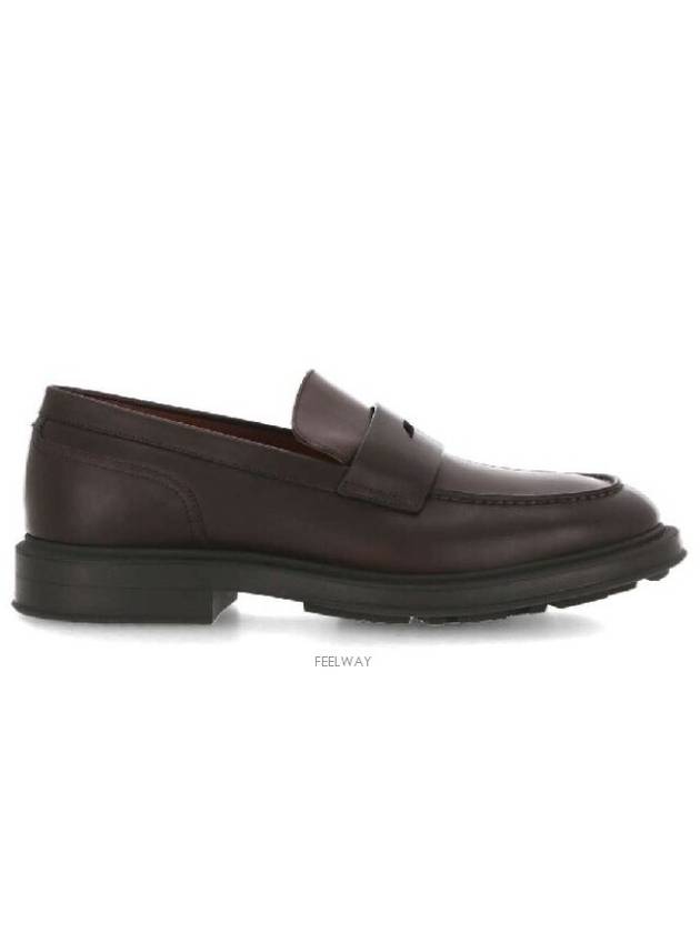 Travis Penny Leather Loafers Dark Brown - LORO PIANA - BALAAN 2