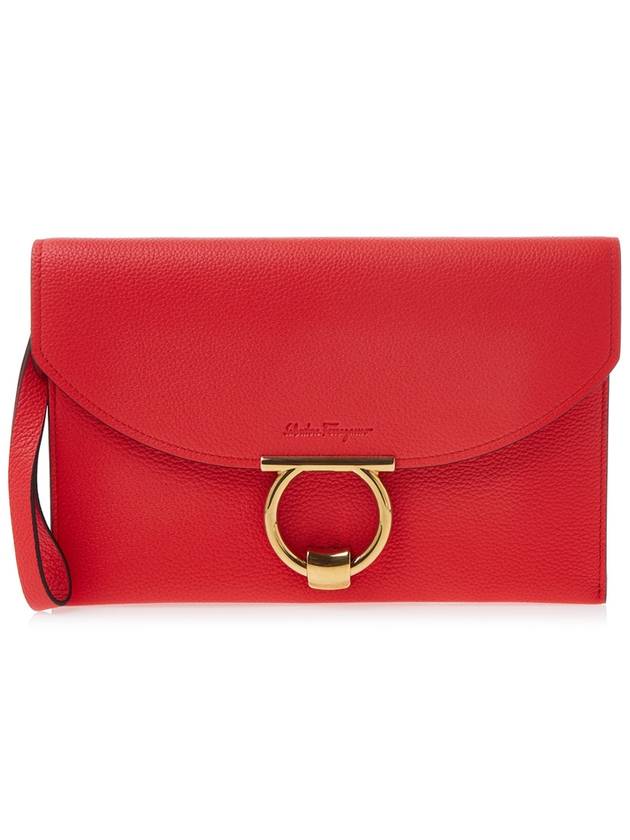 Gancini buckle clutch 21 H770 CANDY APPL 0749771 - SALVATORE FERRAGAMO - BALAAN 1