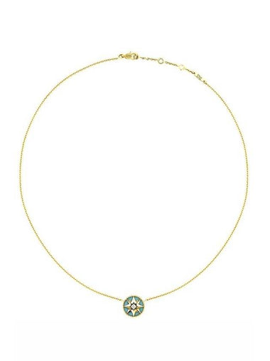 Rose Des Vents Diamond Turquoise Necklace Gold - DIOR - BALAAN 1