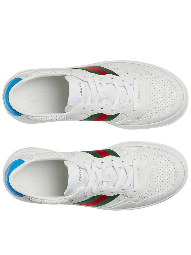 Web Detail Blue Tab Low Top Sneakers White - GUCCI - BALAAN 3