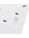 Bird Bee Milano Cotton Intarsia Short Sleeve T-Shirt White - THOM BROWNE - BALAAN 7