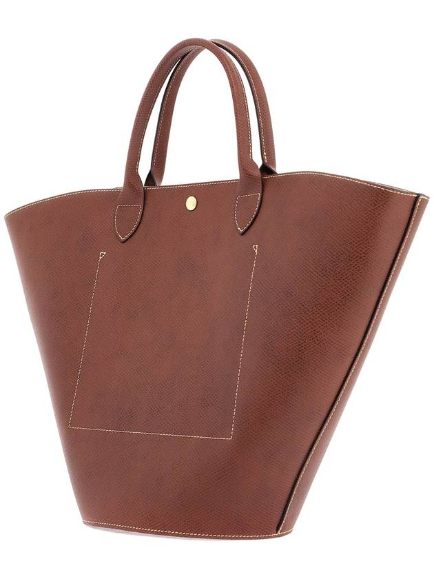 Epure XL Leather Tote Bag Brown - LONGCHAMP - BALAAN 3