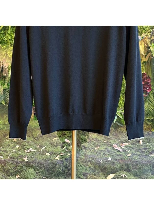 Half Zip Cashmere Knit Top Black - BRUNELLO CUCINELLI - BALAAN 4