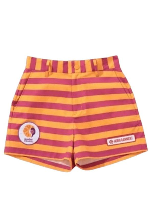 Women's Airline Border Shorts Orange Purple - HORN GARMENT - BALAAN 1