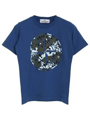 KIDS Blue Logo T Shirt 791621050 V0022 14A 1210477 - STONE ISLAND - BALAAN 1