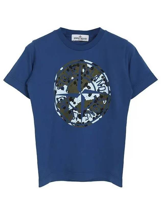 KIDS Blue Logo T Shirt 791621050 V0022 10A 12A 270521 1210476 - STONE ISLAND - BALAAN 1